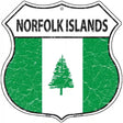 Norfolk Islands Flag Highway Shield Metal Sign 12" (HS)