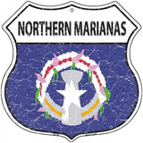Northern Marianas Flag Highway Shield Metal Sign 12" (HS)