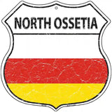 North Ossetia Flag Highway Shield Metal Sign 12" (HS)