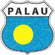 Palau Flag Highway Shield Metal Sign 12" (HS)