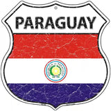 Paraguay Flag Highway Shield Metal Sign 12" (HS)