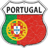 Portugal Flag Highway Shield Metal Sign 12" (HS)