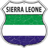 Sierra Leone Islands Flag Highway Shield Metal Sign 12" (HS)