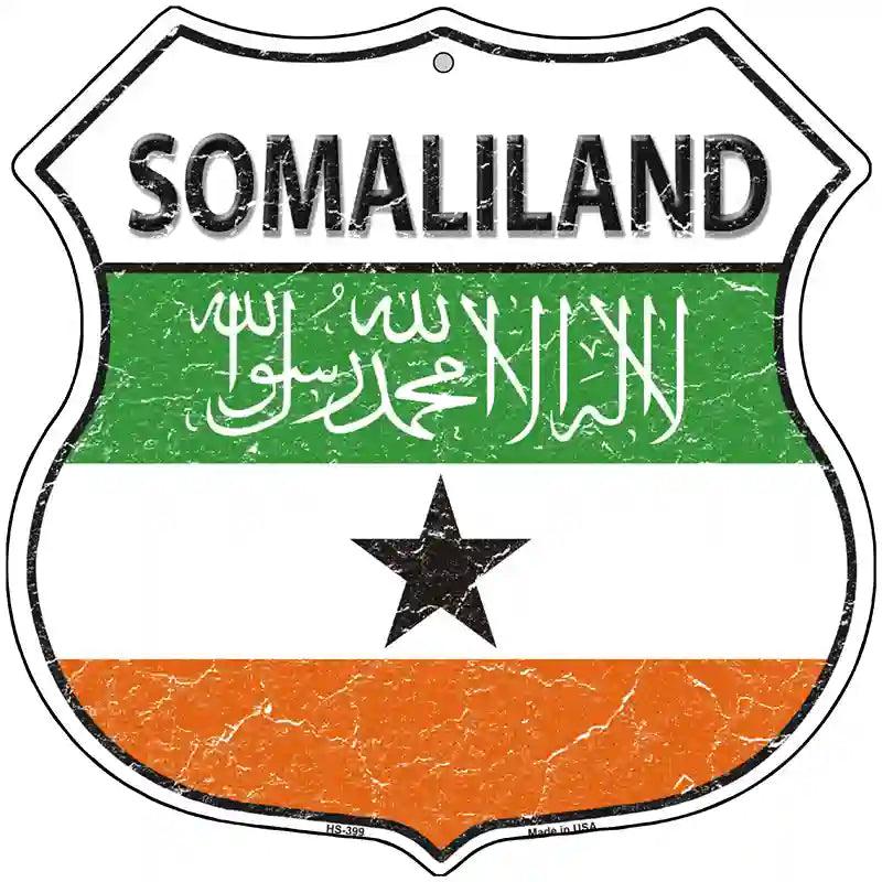 Somaliland Flag Highway Shield Metal Sign 12" (HS)