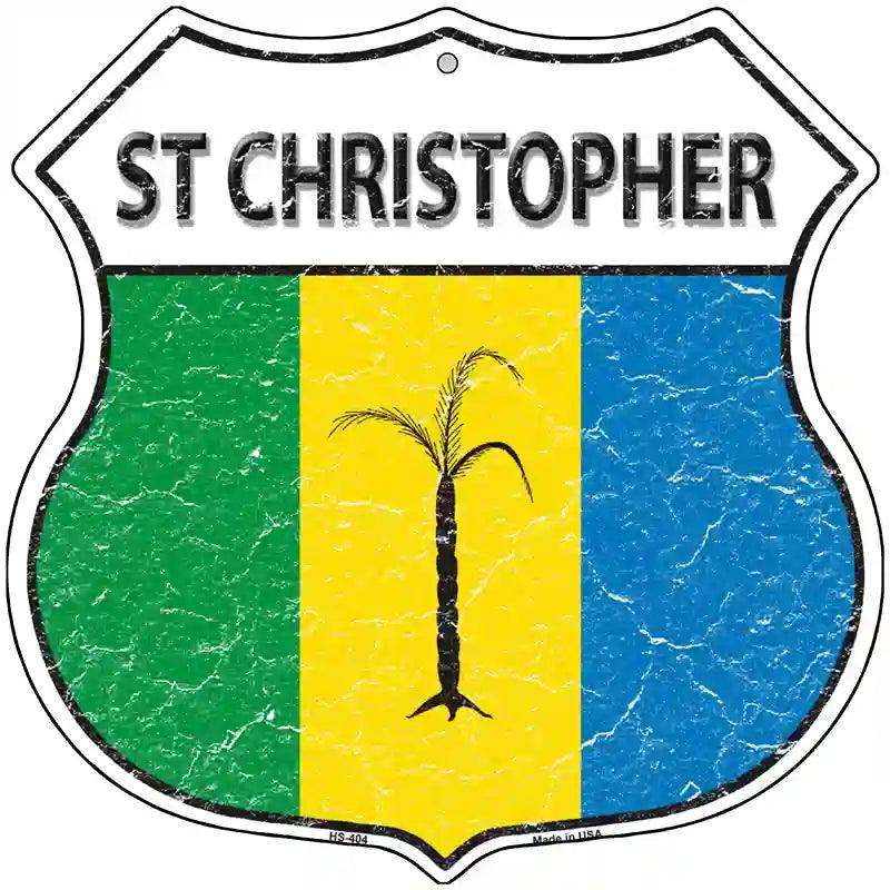 St Christopher Flag Shield Wall Sign | Smart Blonde