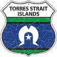 Torres Strait Islands Flag Highway Shield Metal Sign 12" (HS)
