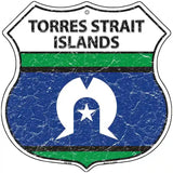 Torres Strait Islands Flag Highway Shield Metal Sign 12" (HS)