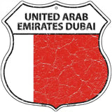 United Arab Emirates Dubai Flag Highway Shield Metal Sign 12" (HS)