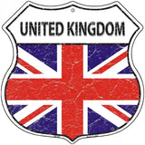 United Kingdom Flag Highway Shield Metal Sign 12" (HS)