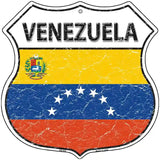 Venezuela Flag Highway Shield Metal Sign 12" (HS)