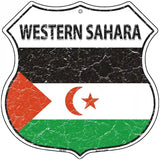 Western Sahara Flag Highway Shield Metal Sign 12" (HS)