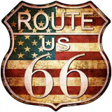 Route 66 American Vintage Metal Novelty Highway Shield Sign 12" (HS)