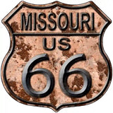 Missouri Route 66 Rusty Metal Novelty Highway Shield Sign 12" (HS)