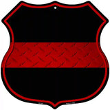 Thin Red Line Metal Novelty Highway Shield Sign 12" (HS)