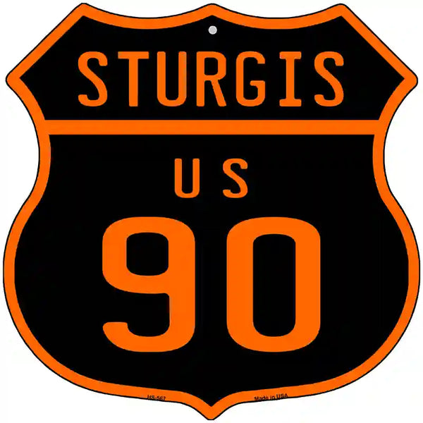 STURGIS スタージス 1999 サインプレート 看板 大型 【希少】 Sturgis US 90 Shield Wall Sign | Smart Blonde