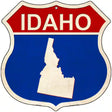 Idaho Silhouette Novelty Metal Highway Shield Sign 12" (HS)
