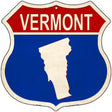 Vermont Silhouette Novelty Metal Highway Shield Sign 12" (HS)