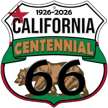 CA Route 66 Centennial Novelty Highway Shield Sign HS-695 12" Sign (HS) State Name