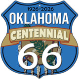 OK Route 66 Centennial Novelty Highway Shield Sign HS-707