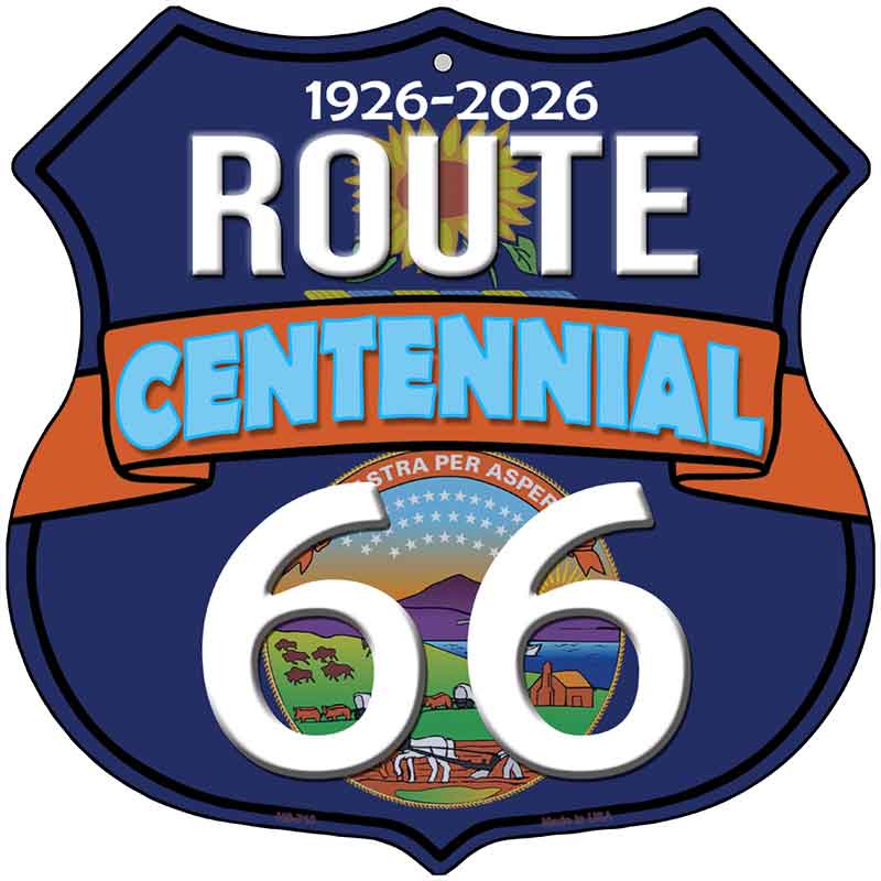 KS Route 66 Centennial Novelty Highway Shield Sign HS-710