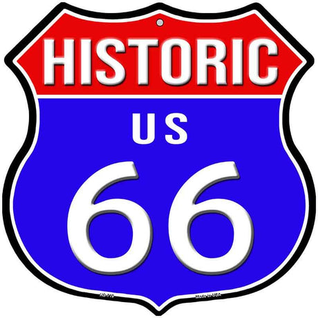 Historic US 66 Novelty Highway Shield Sign HS-719 12" Sign (HS)