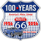 100 Years of Route 66 Novelty Highway Shield Sign HS-720