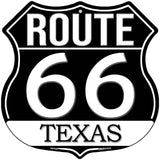 TX Route 66 Black Novelty Highway Shield Sign HS-724