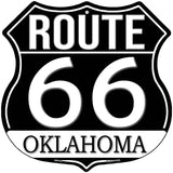 OK Route 66 Black Novelty Highway Shield Sign HS-725