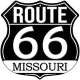 MO Route 66 Black Novelty Highway Shield Sign HS-727