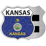 Kansas State Flag Highway Shield Metal Sign 5" (HSM)