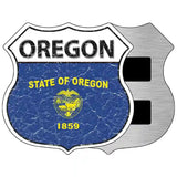 Oregon State Flag Highway Shield Metal Sign 5" (HSM)