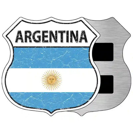 Argentina Flag Highway Shield Metal Sign 5" (HSM)