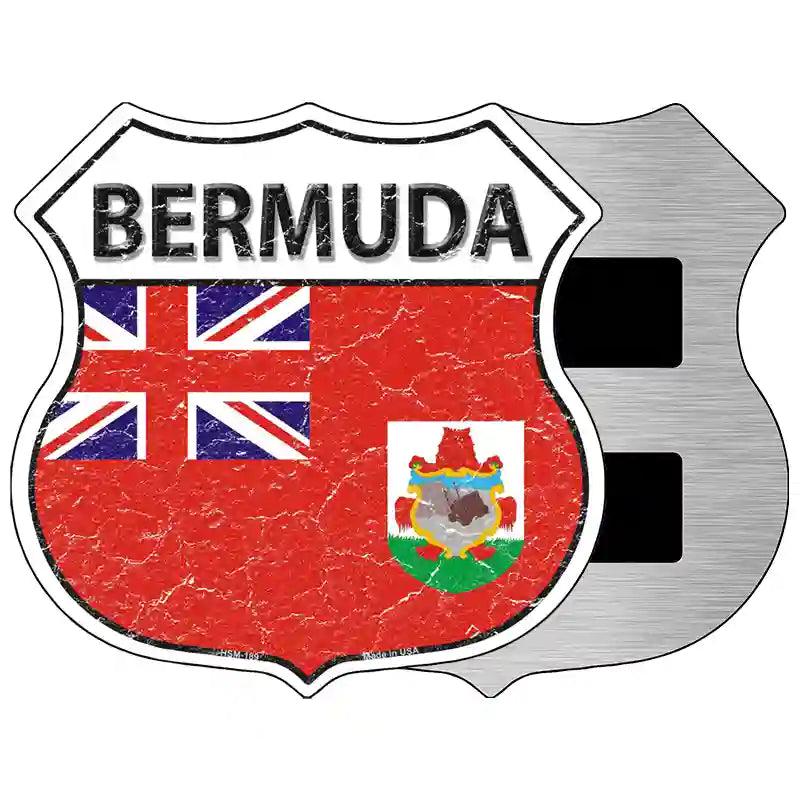 Bermuda Flag Highway Shield Metal Sign 5" (HSM)