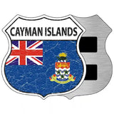 Cayman Islands Flag Highway Shield Metal Sign 5" (HSM)