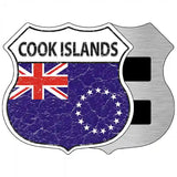 Cook Islands Flag Highway Shield Metal Sign 5" (HSM)