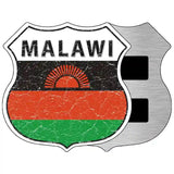 Malawi Flag Highway Shield Metal Sign 5" (HSM)