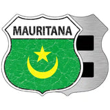 Mauritana Flag Highway Shield Metal Sign 5" (HSM)