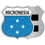 Micronesia Flag Highway Shield Metal Sign 5" (HSM)