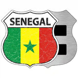 Senegal Flag Highway Shield Metal Sign 5" (HSM)