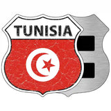 Tunisia Flag Highway Shield Metal Sign 5" (HSM)