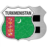 Turkmenistan Flag Highway Shield Metal Sign 5" (HSM)