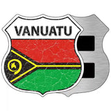 Vanuatu Flag Highway Shield Metal Sign 5" (HSM)