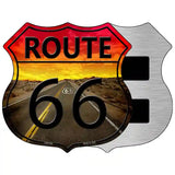 Route 66 Sunset Highway Shield Metal Sign 5" (HSM)