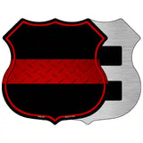 Thin Red Line Metal Novelty Highway Shield Sign 5" (HSM)