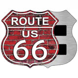 Route 66 Red Brick Wall Metal Novelty Highway Shield Sign 5" (HSM)