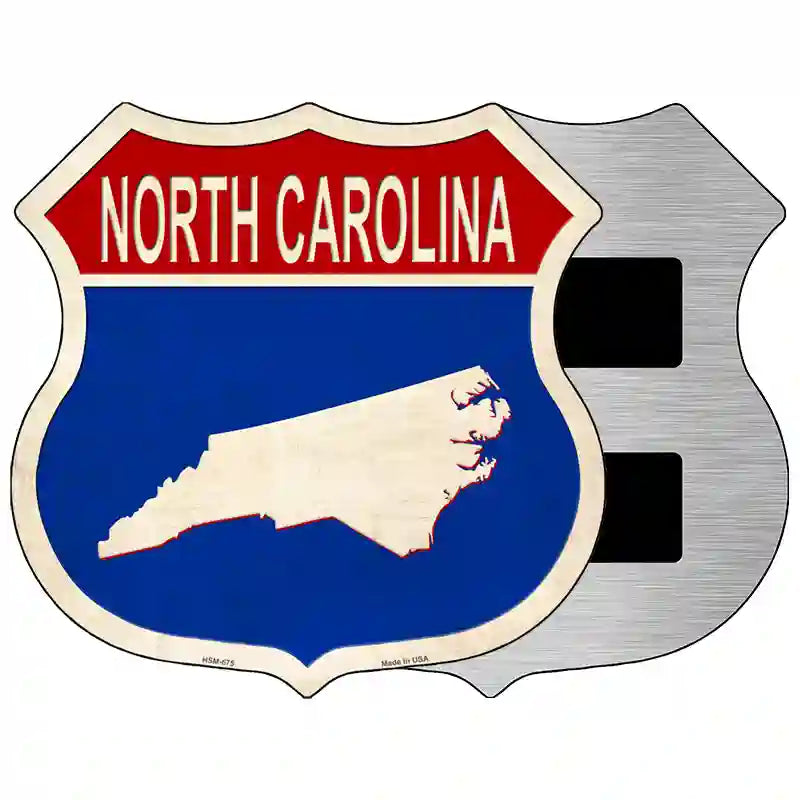 North Carolina Silhouette Novelty Metal Highway Shield Sign 5" (HSM)