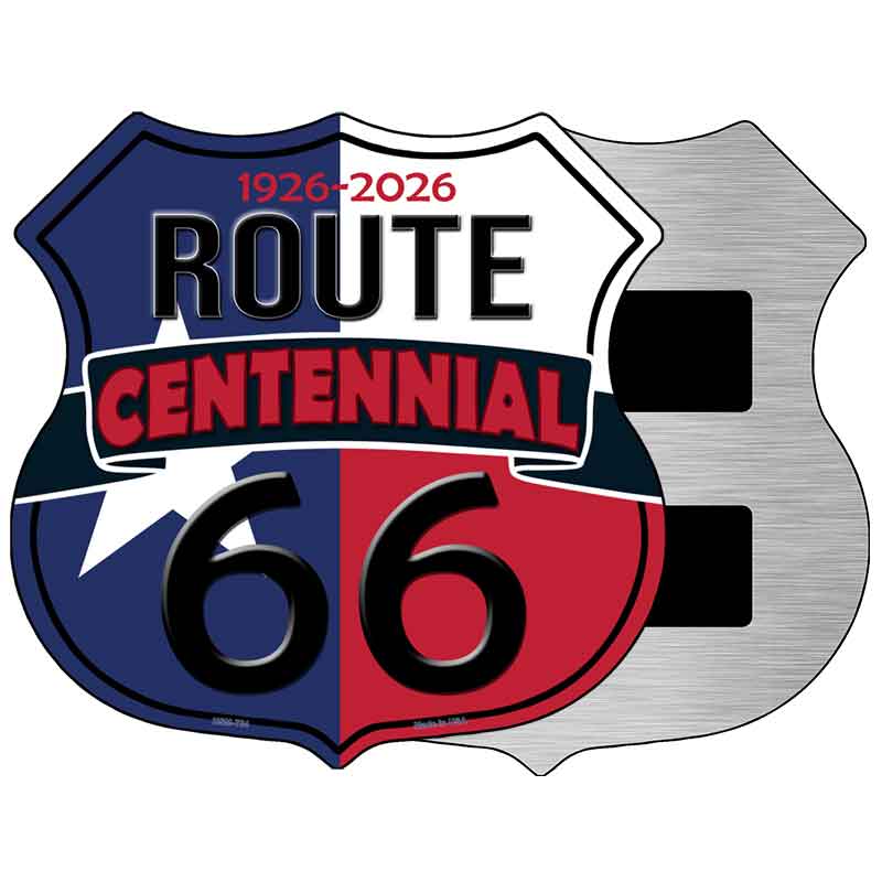 TX Route 66 Centennial Novelty Highway Shield Sign HS-704
