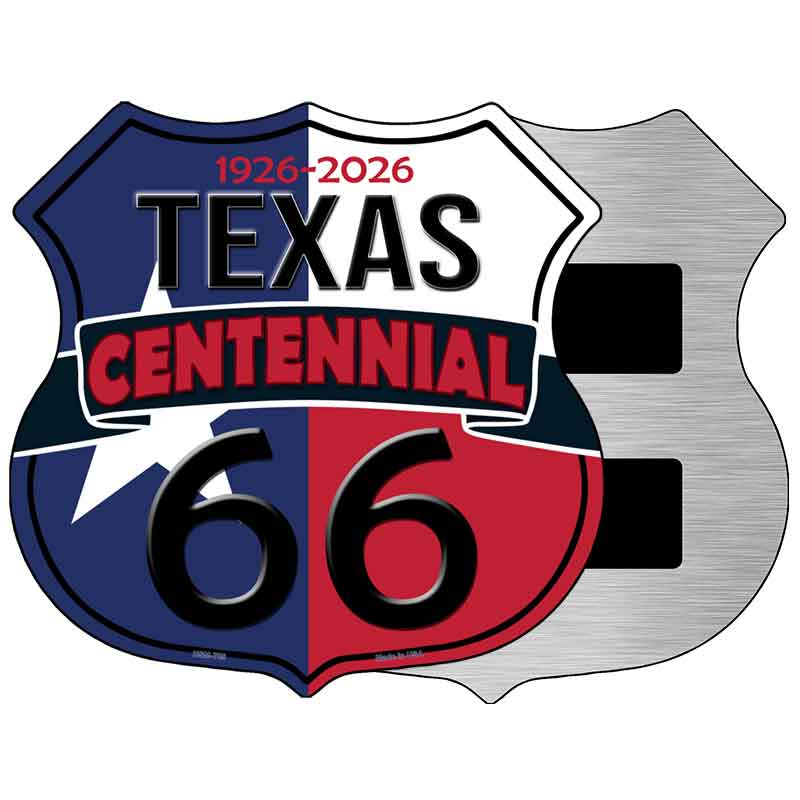 TX Route 66 Centennial Novelty Highway Shield Sign HS-704