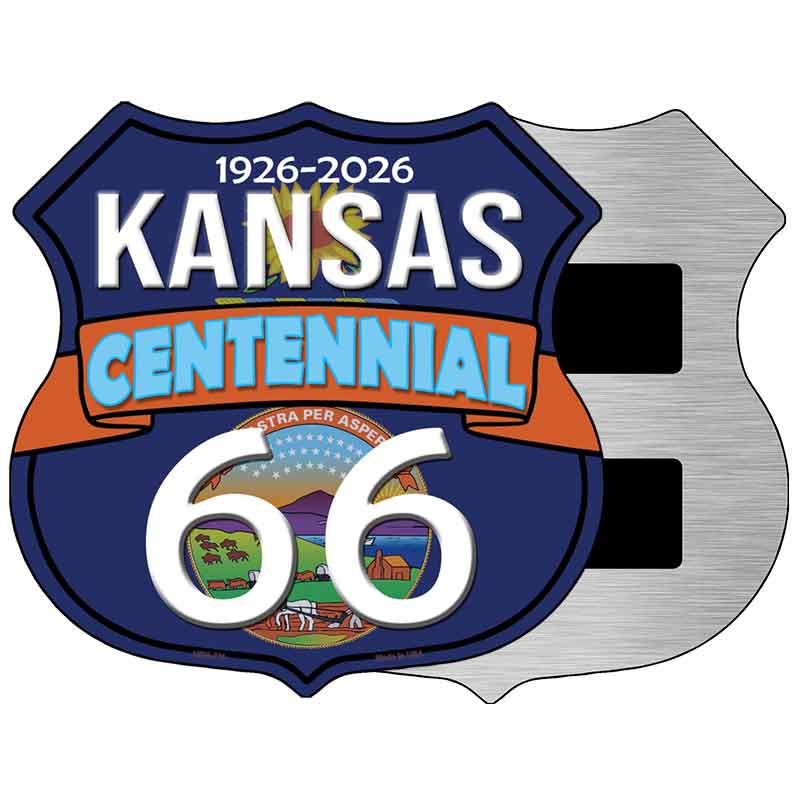 KS Route 66 Centennial Novelty Highway Shield Sign HS-710