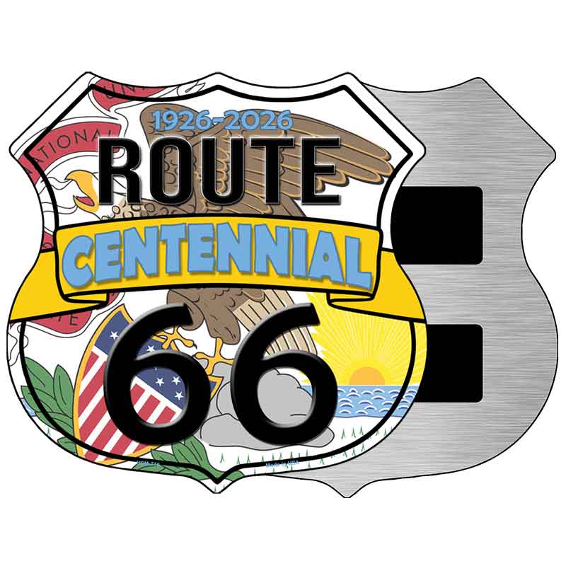 IL Route 66 Centennial Novelty Highway Shield Sign HS-716